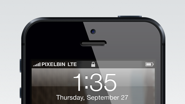 Apple iPhone 5 Vectorized Mockup